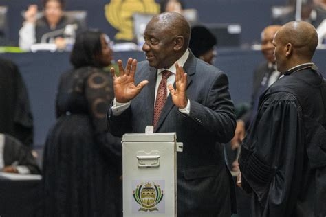 South Africas President Ramaphosa Is Reelected For Second Term After A