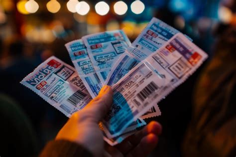 Primer Plano De Una Mano Sosteniendo Entradas De Conciertos Imagen