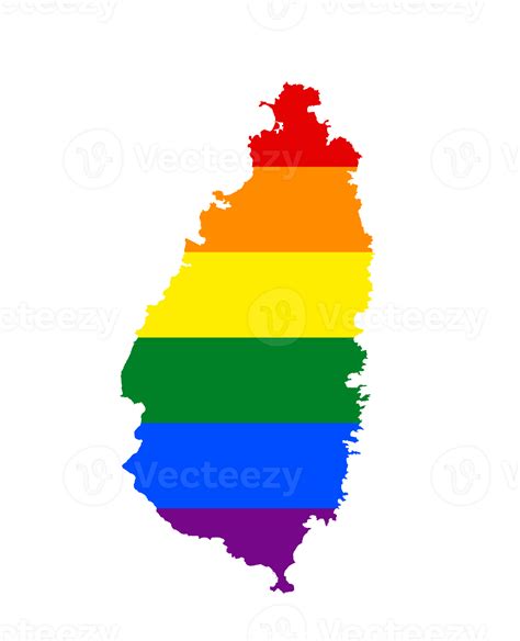 Lgbt Flag Map Of The Saint Lucia Png Rainbow Map Of The Saint Lucia In