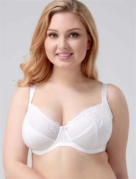 Lace Bra White Bra Plus Size 36 38 40 42 44 46 48 50 C D Dd E Cup Bras