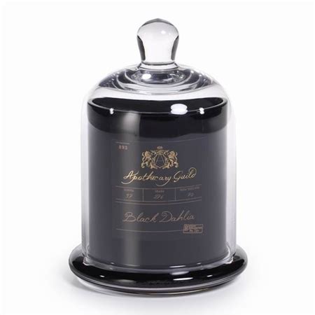 Zodax Apothecary Guild Scented Candle Jar With Glass Dome Black Medium