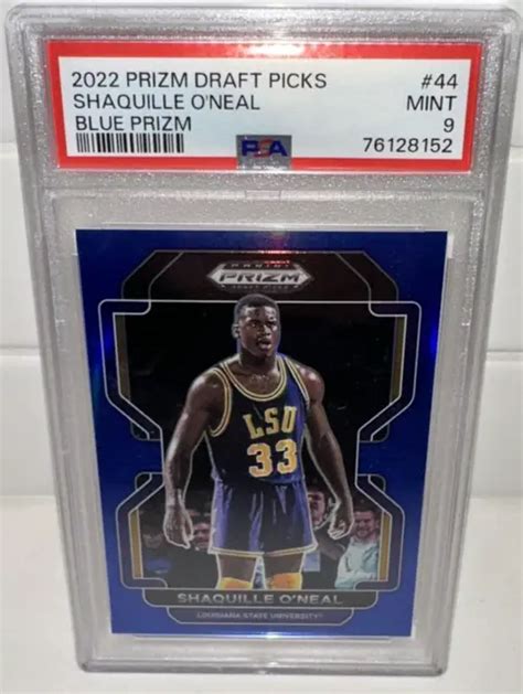 PSA 9 SHAQUILLE ONeal 2022 23 Panini Draft Picks Blue Prizm 22 199 SP