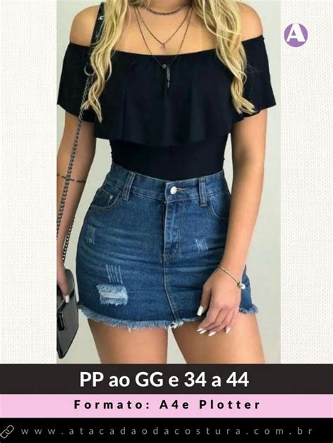 Molde de Conjunto Saia e Blusa em Pdf Atacadão da Costura