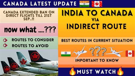 Safe Routes Indirect Routes To Consider India To Canada Indirect