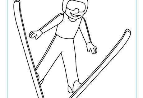 Ski Jumping Colouring Page Olympiques D Hiver Pinterest Ski