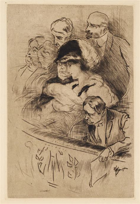 Victor Mignot Spectators Etching By Victor Mignot 20th Century