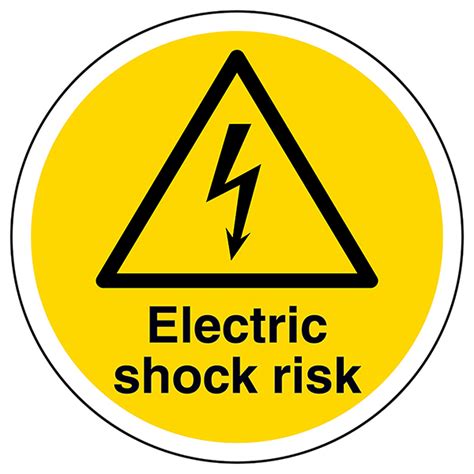 Electric Shock Risk Labels Labels On A Roll Safety Essentials