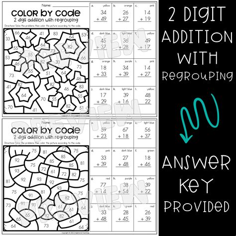 Summer Coloring Sheets Summer Addition Color By Number Summer