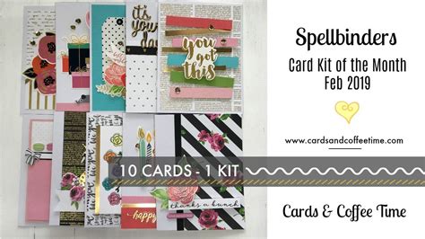 10 Cards 1 Kit Spellbinders Card Kit Of The Month Feb 2019 YouTube