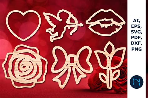 Laser Cut Valentine Svg Decor Bundle Graphic By Ngised · Creative Fabrica