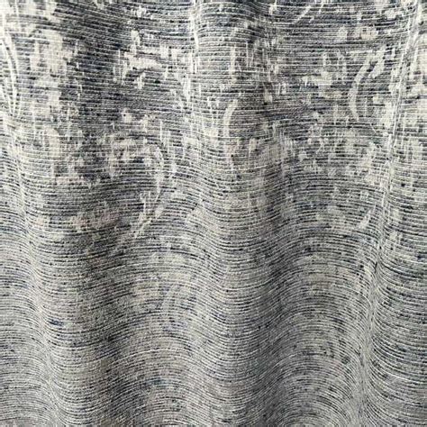 De Luxe Jacquard Pewter Gray Damask Curtain