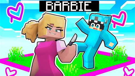 Stuck On One Block With Barbie Crazy Fan Girl Minecraft Youtube