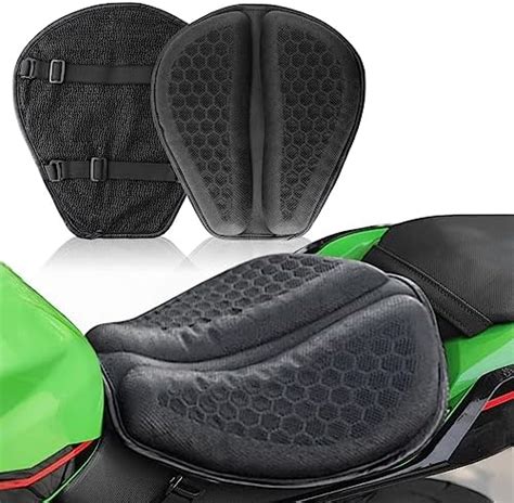 Dzg Motorcycle Seat Cushion Breathable Shock Absorption Pressure Relief Gel Seat Cushion