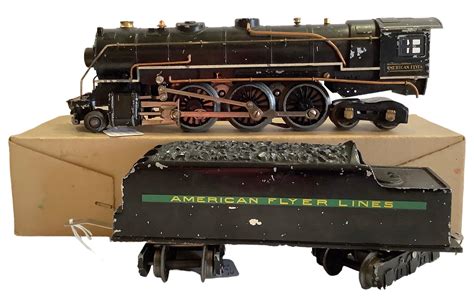 Lot American Flyer Pre War O Gauge 1680 Steam Engine With Orig Box