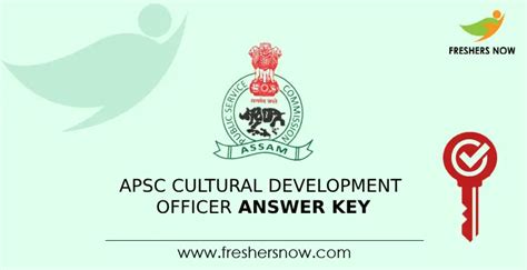 Apsc Cultural Development Officer Answer Key Pdf