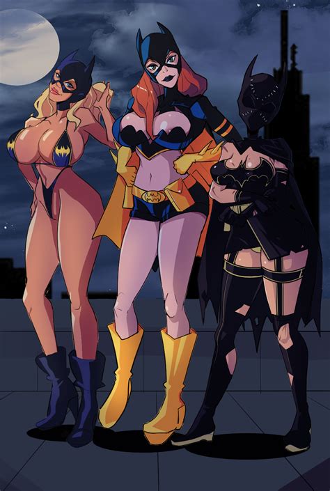 Rule 34 3girls Barbara Gordon Batgirl Batgirl Cassandra Cain Batman