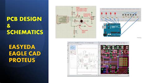 Do Pcb Design And Schematics In Easyeda Proteus And Eagle Cad Software