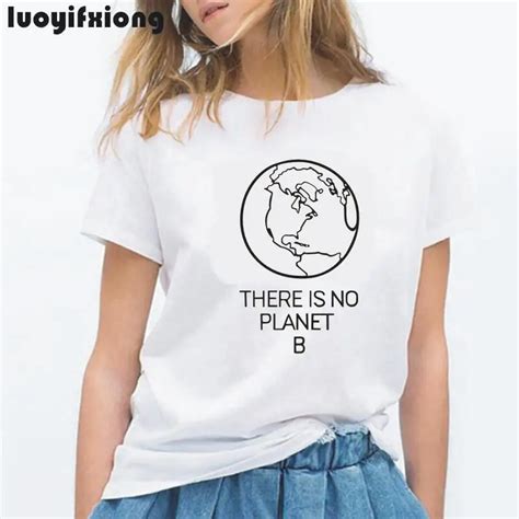 Environmental Saying T Shirt Women Tops Earth Day Slogan There Is No