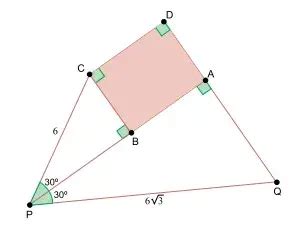 FMJ 2024 Matemática Um ponto B está sobre o lado PA de um triângulo