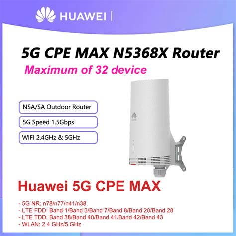 Huawei 5g Cpe Pro Wifi Router H312 371 Lte Cat19 Gigabit Cpe Router