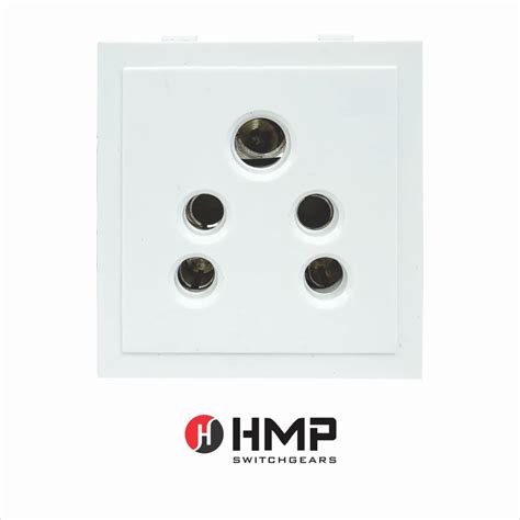 White 6 Amp 5 Pin Socket Modular Chini Back Universal 240 At Rs 43piece In New Delhi