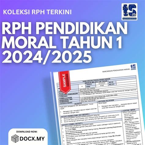 Rph Pendidikan Moral Tahun 1 20242025 Docxmy