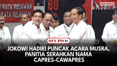 Jokowi Hadiri Puncak Acara Musra Panitia Serahkan Nama Capres Cawapres