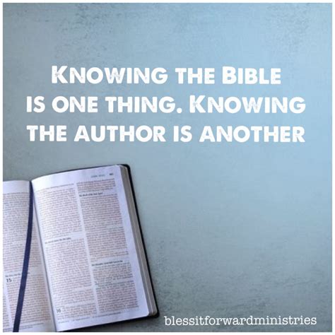 Knowing The Bible Is One Thing Knowing The Author Is Another 📖 Dig