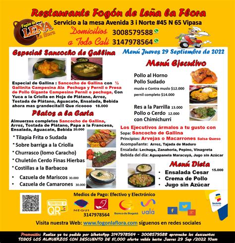 ESPECIAL SANCOCHO DE GALLINA Y MUCHO MAS JUEVES 28 DE SEPTIEMBRE DE