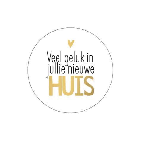 Sticker Veel Geluk In Jullie Nieuwe Huis Van Kootje