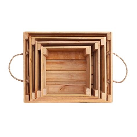 Wooden Crates Set 4 in 1 | ColorWoodLatvia