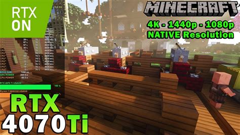 Minecraft Rtx Native Rtx 4070 Ti R7 5800x3d Ray Tracing 4k