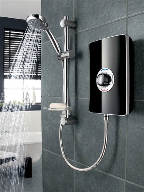 Triton Aspirante 95kw Electric Shower Black Gloss