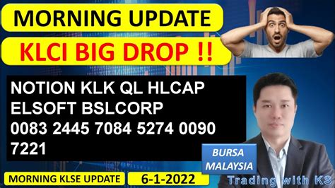 Morning Klse Bursa Update Klci Big Drop Notion Klk Ql