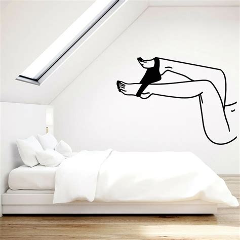 Sexy Woman Vinyl Wall Decal Hot Sexy Naked Girl Beautiful Legs Wall