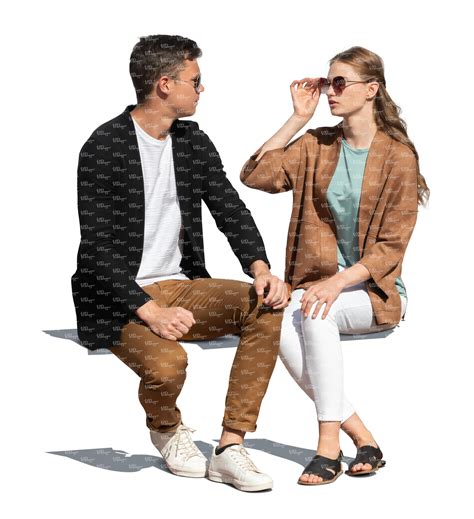 Cut Out Man And Woman Sitting And Talking Vishopper