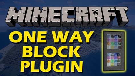 Make One Way Glass In Minecraft With One Way Blocks Plugin Youtube