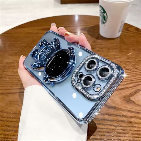 Luxury Plating Astronaut Stand Case Iphone 11 12 13 14 Pro Max Plus