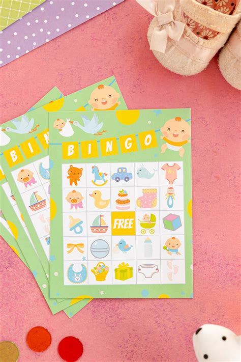 Free Printable Baby Shower Bingo (40 Cards) - Play Party Plan