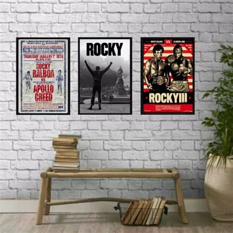 Marco Decorativo Rocky Balboa 24 X 18 Cm Kit 3 Cristal MercadoLibre