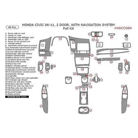 2006 Honda civic interior parts