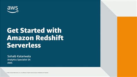 Amazon Redshift Serverless Demo Amazon Web Services YouTube