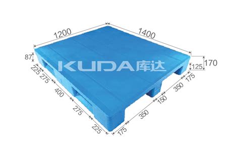 1412c平板川字（置钢管）塑料托盘江苏库达塑业科技有限公司