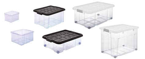 Novaliv 3x Aufbewahrungsboxen Mit Deckel 27L Transparente Nestbar