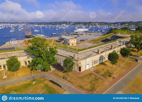 Aerial View of Fort Adams State Park, Newport, RI Stock Photo - Image ...