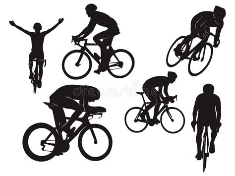 Cycling Silhouette Stock Illustrations – 13,920 Cycling Silhouette ...