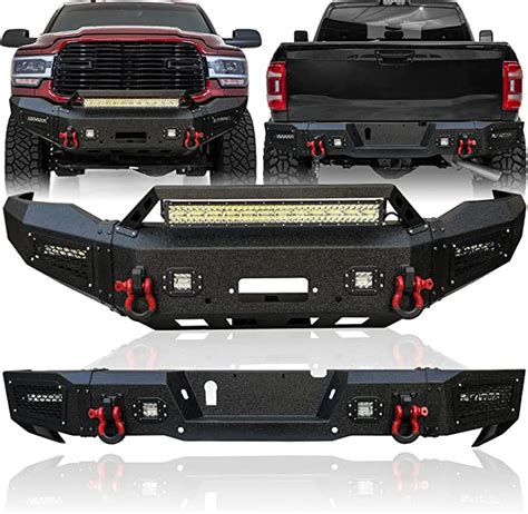 Amazon TIOYAR Texture Black Front And Rear Bumper With Winch Plate