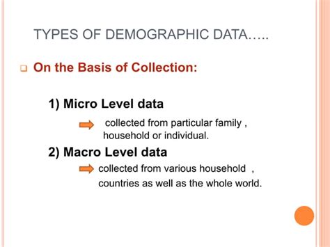 Population data sources