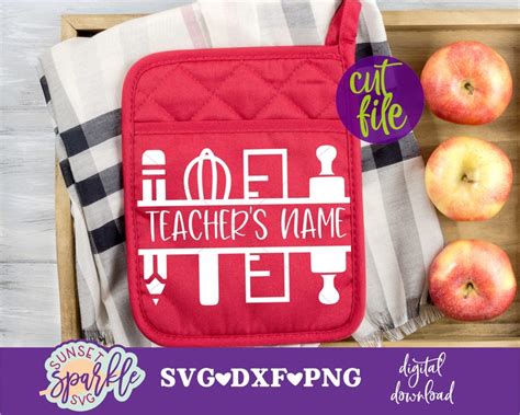 Teacher Pot Holder SVG Bundle Teacher SVG Bundle Baking Svg Etsy Canada