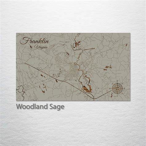 Franklin, Virginia Street Map – Fire & Pine